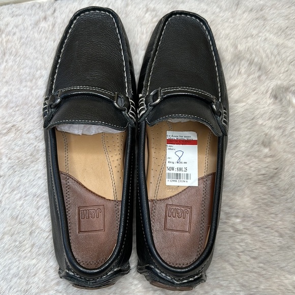 Johnston & Murphy | Men's Gibson Black Leather Bit J Flex Driving Loafer - Picture 6 of 13